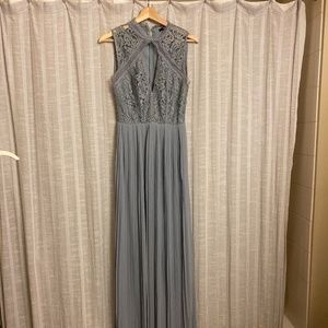 ASOS High Lace Neck Pleated Bridesmaid Dress